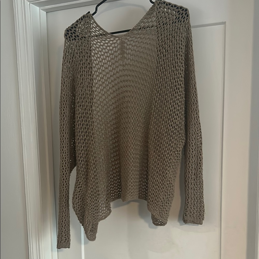Open-Knit Brown Sweater - Picture 4 of 4